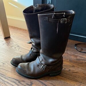 Vintage Frye Dark Brown Leather Riding Boots
